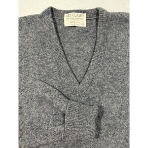 Vintage Lord Jeff Pullover Mens Large Gray Lambswool Wool Blend Heritage Grandpa